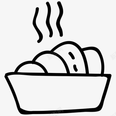 曲奇热面包零食图标图标