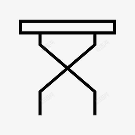 桌子可折叠家具图标svg_新图网 https://ixintu.com 可折叠 家具 家用 桌子