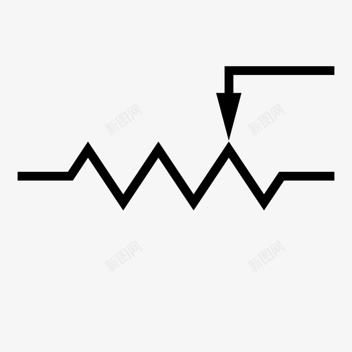 变阻器电子元件五金件图标svg_新图网 https://ixintu.com 五金件 变阻器 技术 电子元件 电气元件 电阻