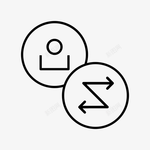 用户连接流程人员图标svg_新图网 https://ixintu.com 人员 员工 客户 帐户 流程 用户活动 用户连接 箭头