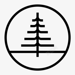森林乔木树木林地芽图标高清图片