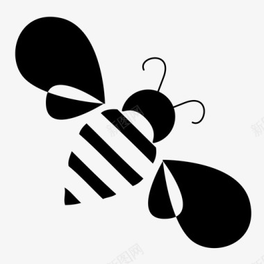 蜜蜂条纹花粉图标图标