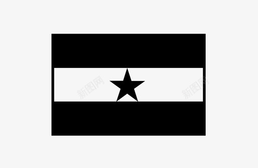 加纳国旗展示品物品图标图标