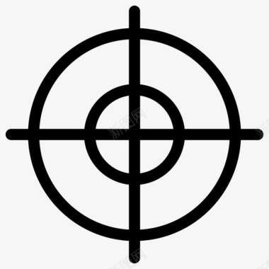 十字线狙击手范围图标图标