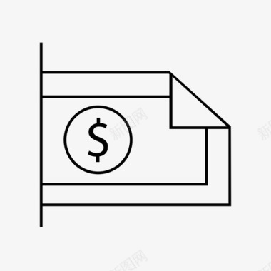 美元纸币货币图标图标