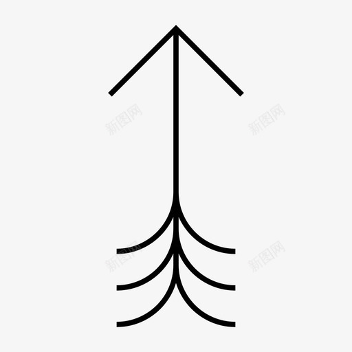 向上箭头指示直线图标svg_新图网 https://ixintu.com 上升 向上箭头 导航 指示 最小 直线 移动 笔划 符号 轮廓