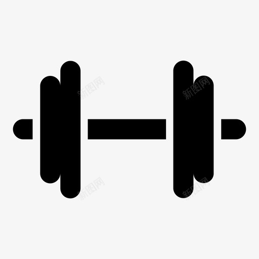哑铃力量强壮图标svg_新图网 https://ixintu.com 体育活动 力量 哑铃 工作 强壮 训练 运动 重量 锻炼