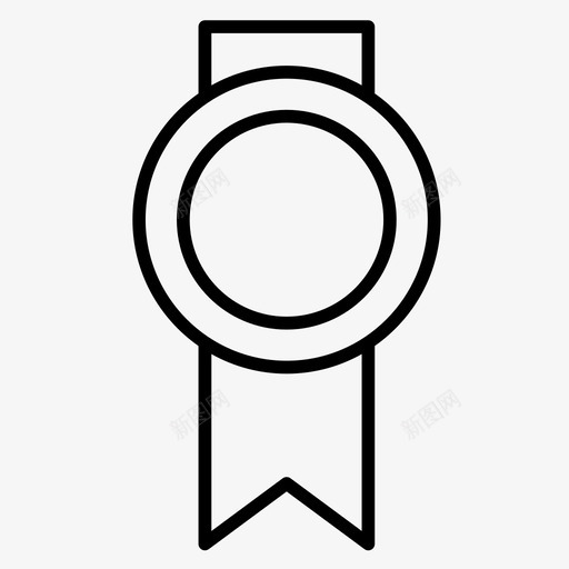丝带奖章徽章图标svg_新图网 https://ixintu.com 丝带 军衔 奖章 徽章 荣誉 认可