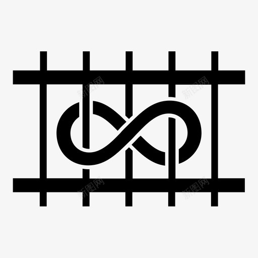 无期徒刑终身监禁永无止境图标svg_新图网 https://ixintu.com 无期徒刑 无限 永无止境 永远 监狱 监禁 终身监禁 网格