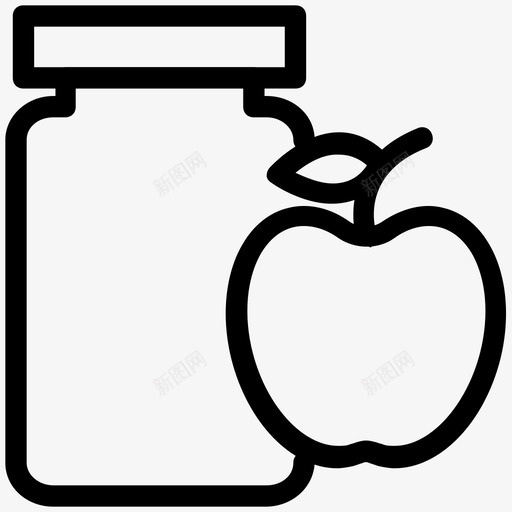苹果酱水果果酱图标svg_新图网 https://ixintu.com 果酱 果酱瓶 水果 苹果蜜饯 苹果酱 苹果酱瓶 蜜饯