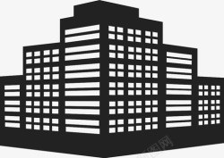 办公室立面建筑办公室住宅图标高清图片