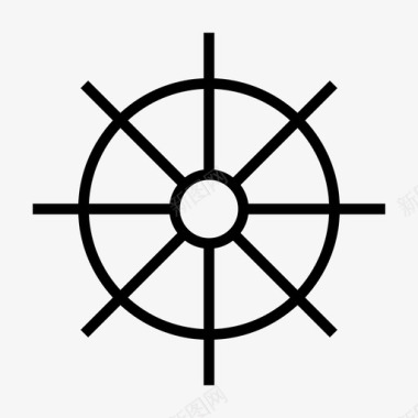 船轮时髦元素图标图标