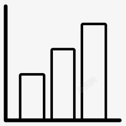 工作图上升柱形图条形图上升图趋势图图标高清图片