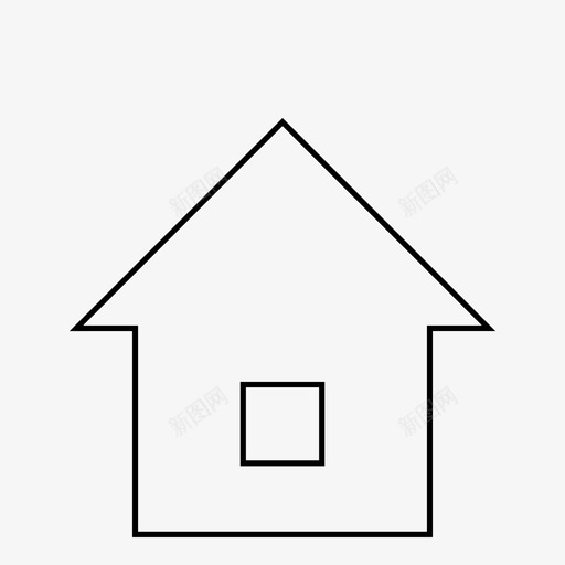 房屋住所住宅图标svg_新图网 https://ixintu.com 住宅 住所 小屋 建筑物 房地产 房屋 所有权 窗户 财产 轮廓房屋