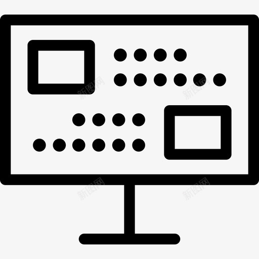 显示器lcdled图标svg_新图网 https://ixintu.com lcd led 显示器 电视 视频