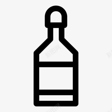 香槟酒精瓶子图标图标