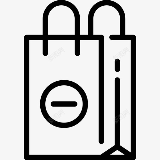 购物袋纸纸袋图标svg_新图网 https://ixintu.com 出售 塑料 电子商务 移除 移除物品 纸 纸袋 购买 购物者 购物袋 退货