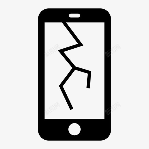 智能手机手机屏幕破裂图标svg_新图网 https://ixintu.com 屏幕破裂 手机 手机通讯 智能手机