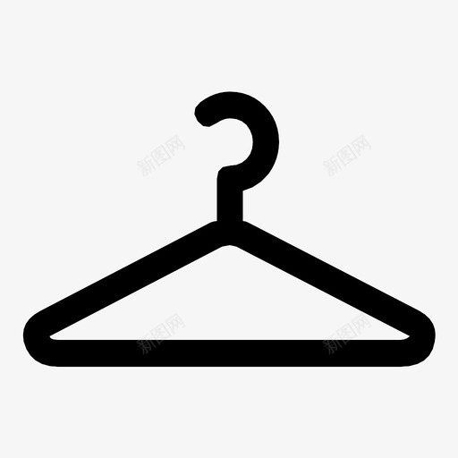 衣架塑料金属图标svg_新图网 https://ixintu.com 塑料 壁橱 干洗 服装 衣服 衣架 金属
