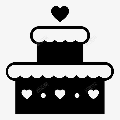 婚礼蛋糕糖果糕点图标svg_新图网 https://ixintu.com 婚礼蛋糕 庆祝 甜点 糕点 糖果 糖霜 蛋糕
