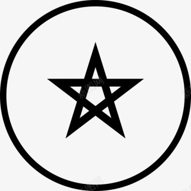 摩洛哥国旗贡法隆星星图标图标
