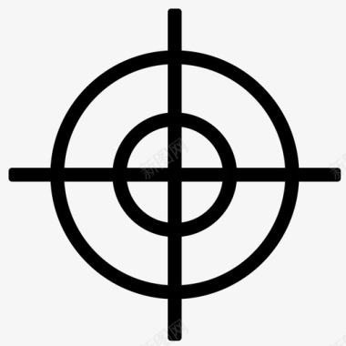 十字准线瞄准箭图标图标