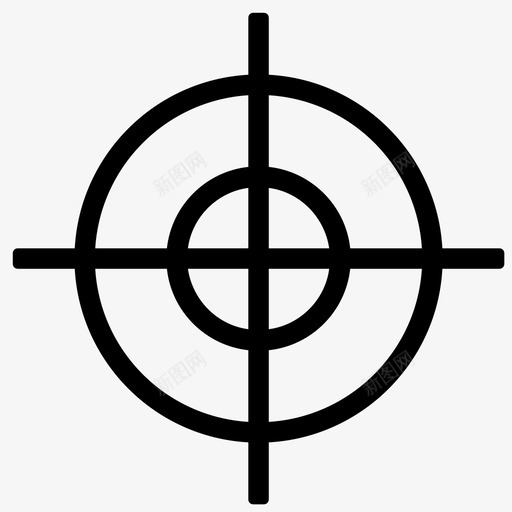 十字准线瞄准箭图标svg_新图网 https://ixintu.com 十字准线 定位 射击 火 瞄准 箭