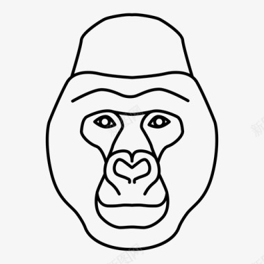 大猩猩猿类哺乳动物图标图标