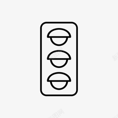 交通灯交通信号灯停车灯图标图标