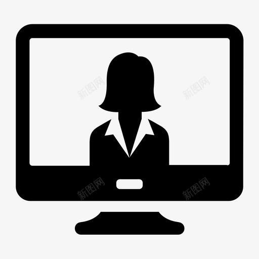 监视器新闻新闻记者图标svg_新图网 https://ixintu.com 专业 个人 外围设备 屏幕 新闻 新闻记者 用户 监视器 视频 视频聊天