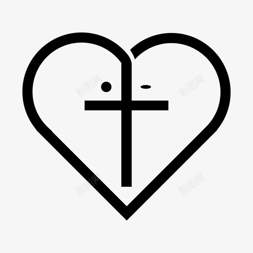 心脏和十字架医疗箱图标svg_新图网 https://ixintu.com 医疗箱 心脏和十字架