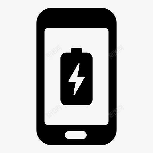 智能手机电源手机电池图标svg_新图网 https://ixintu.com 充电 手机 手机电池 智能手机 电源 闪电