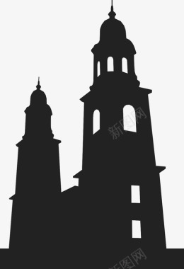 莫雷利亚大教堂墨西哥图标图标