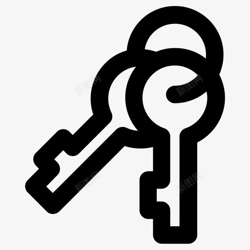 密钥安全私人图标svg_新图网 https://ixintu.com 分类 安全 密码 密钥 控制 权限 私人 管理面板图标 钥匙链 锁 限制