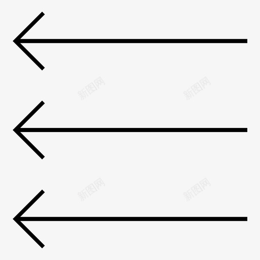 左箭头引导指示图标svg_新图网 https://ixintu.com 向后 左箭头 延迟 引导 指向 指示 方向 标志 移动 轮廓