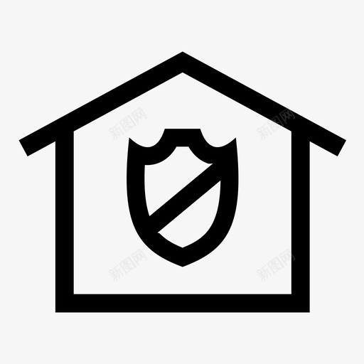 房子警报保险箱图标svg_新图网 https://ixintu.com 保险箱 安保 安保系统 安全 房子 监控 警报 防护罩