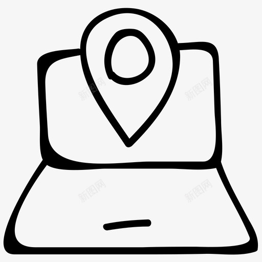 地图标记位置地图标签svg_新图网 https://ixintu.com 位置 别针 固定 地图标签 地图标记 媒体手绘涂鸦图标 导航 笔记本 精确定位