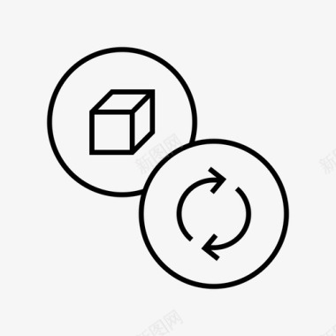 回收产品可再生重新装载图标图标