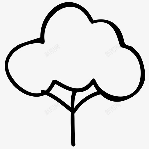 树科学手绘涂鸦图标svg_新图网 https://ixintu.com 树 科学手绘涂鸦图标