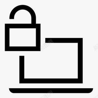 笔记本电脑安全漏洞解锁图标图标
