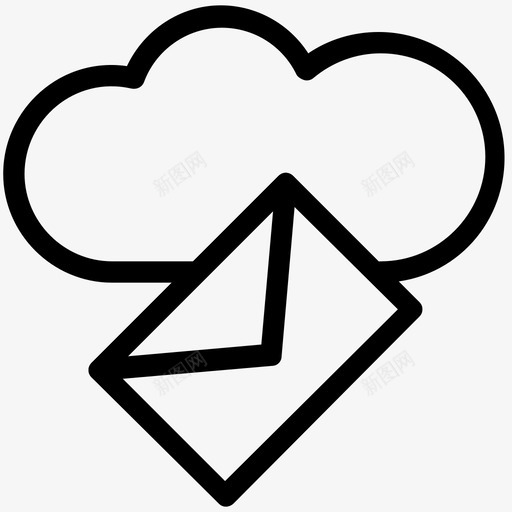 信封在线存储邮政图标svg_新图网 https://ixintu.com 云和计算 信封 发送 在线存储 接收 网络存储 邮件 邮局 邮政 邮政服务