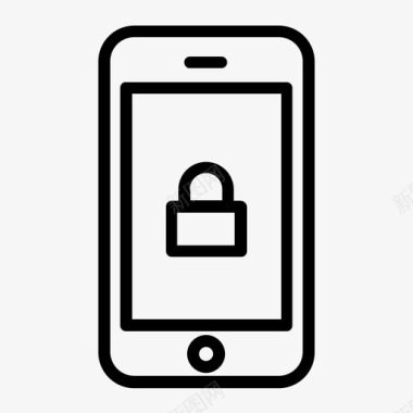 锁定手机智能手机滑盖图标图标