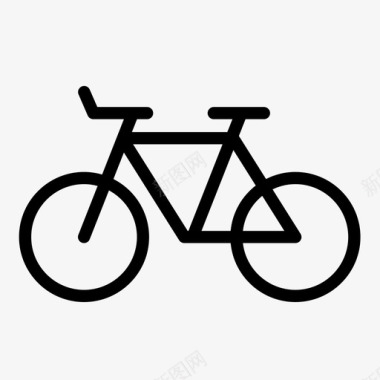 自行车生活方式体育活动图标图标