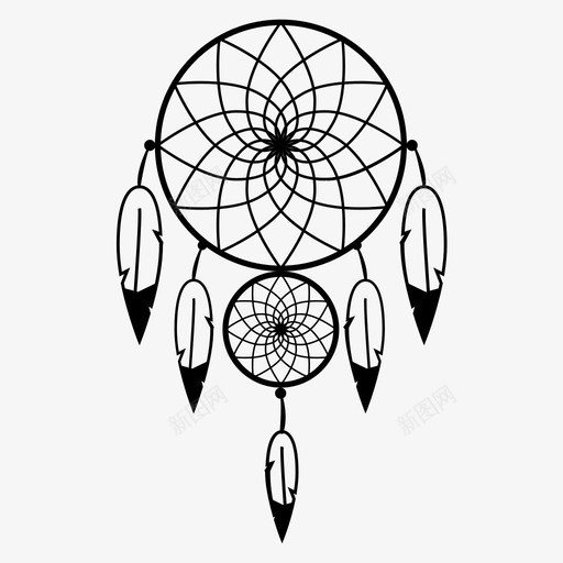 dreamcatchersioux印第安人图标svg_新图网 https://ixintu.com dreamcatcher dreamer dreaming feather sioux 印第安人 装饰