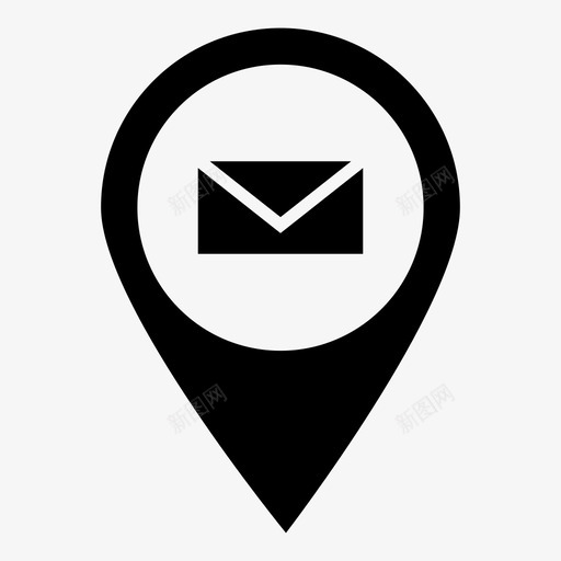 邮箱邮局指针图标svg_新图网 https://ixintu.com pin 位置 位置pin 地图标记 导航 指针 邮件 邮局 邮箱