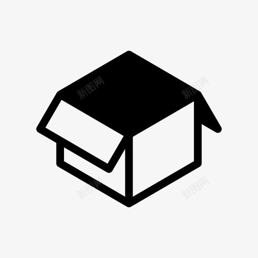 盒子送货空图标svg_新图网 https://ixintu.com 储存 包装 盒子 礼物 空 空盒子 装运 送货