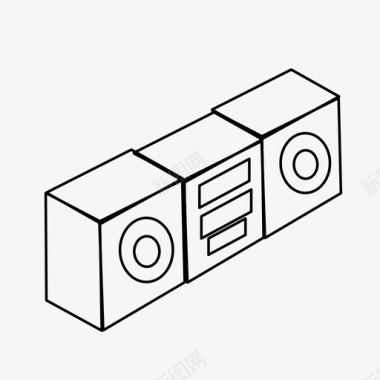 音响系统扬声器音乐图标图标