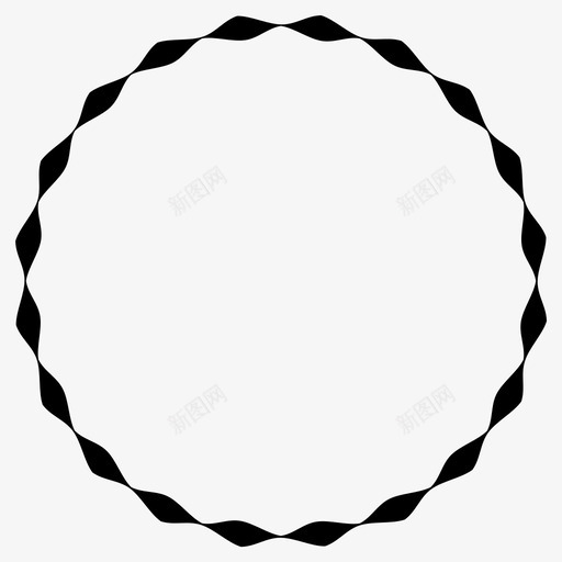 圆形带状彩带图标svg_新图网 https://ixintu.com 圆形 带状 彩带 扭带 生日彩带