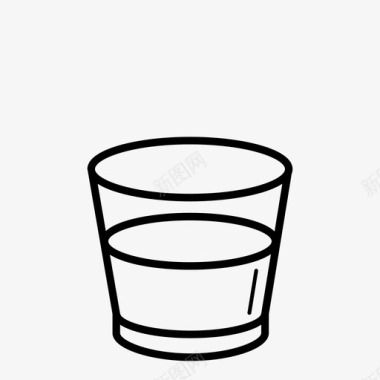 威士忌酒杯烧杯饮料图标图标