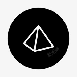 埋葬金字塔三角形四面体图标高清图片